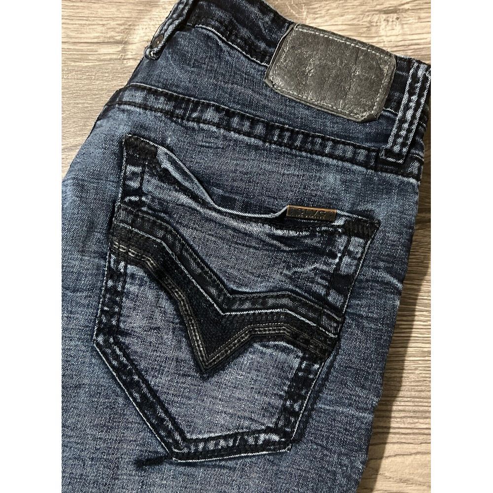 Salvage Mayhem Boot Cut Dark Wash Blue Jeans Size 32X (34"x36") Buckle Exclusive